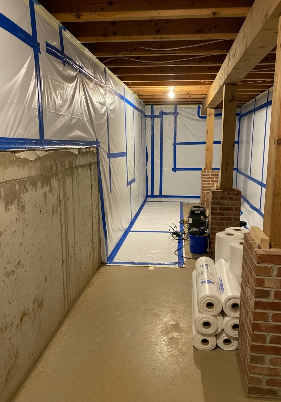 A service professional working on a residential project in the Greensboro-High Point area.